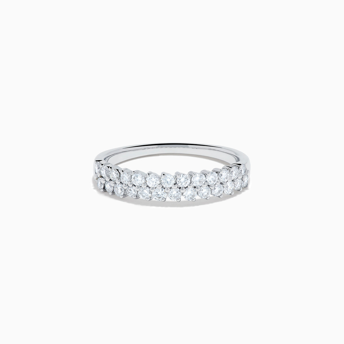 Lab Grown Diamond Double-Row Band in 14K White Gold