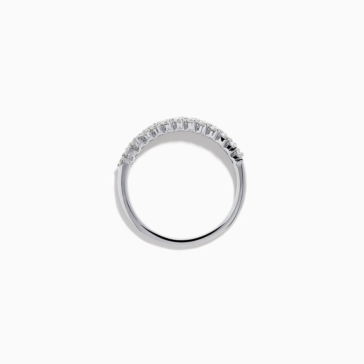 Lab Grown Diamond Double-Row Band in 14K White Gold