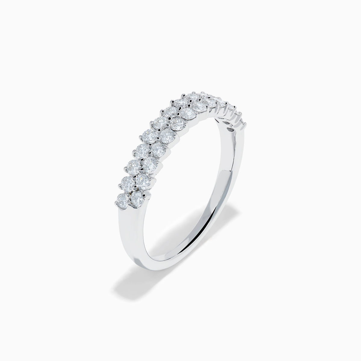 Lab Grown Diamond Double-Row Band in 14K White Gold