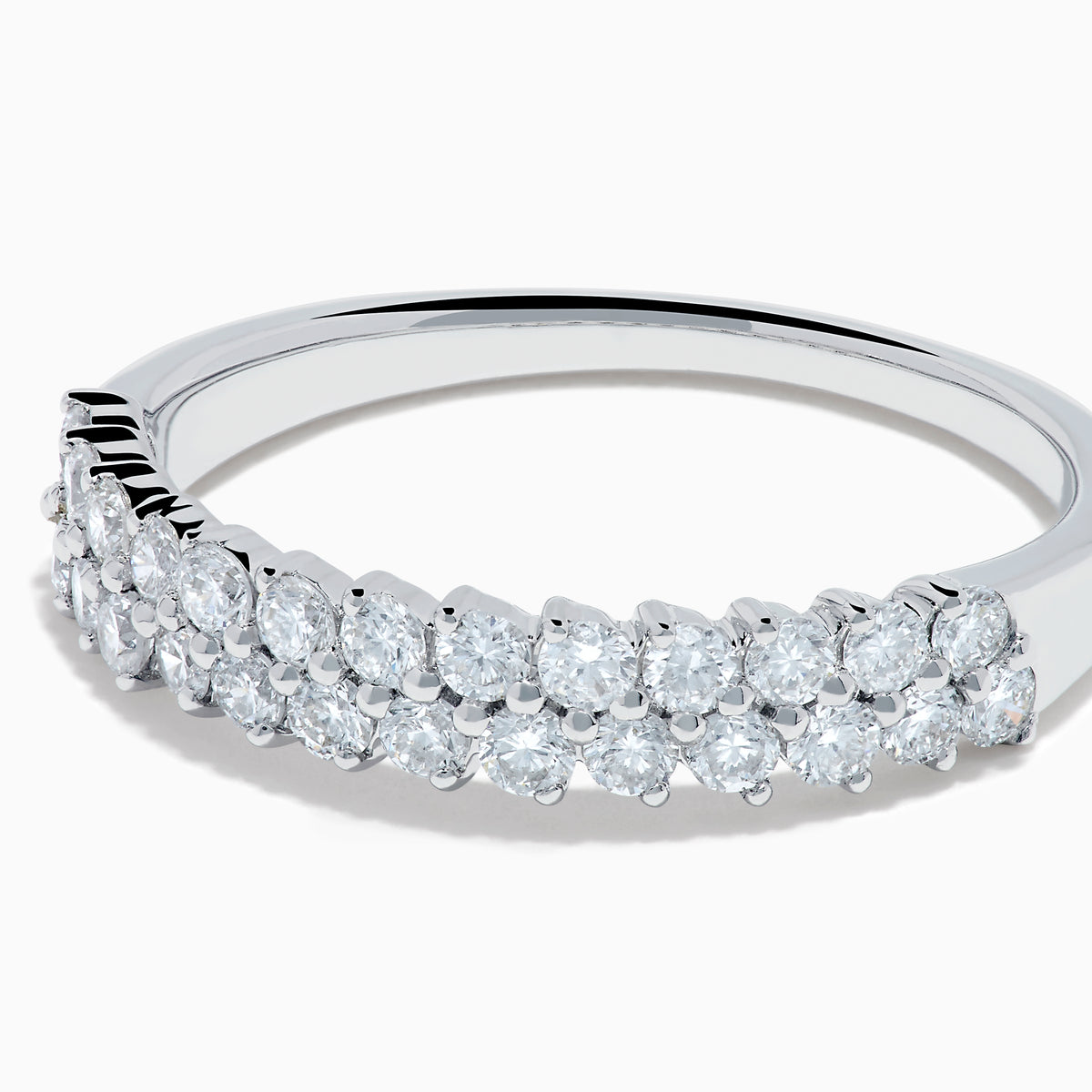 Lab Grown Diamond Double-Row Band in 14K White Gold