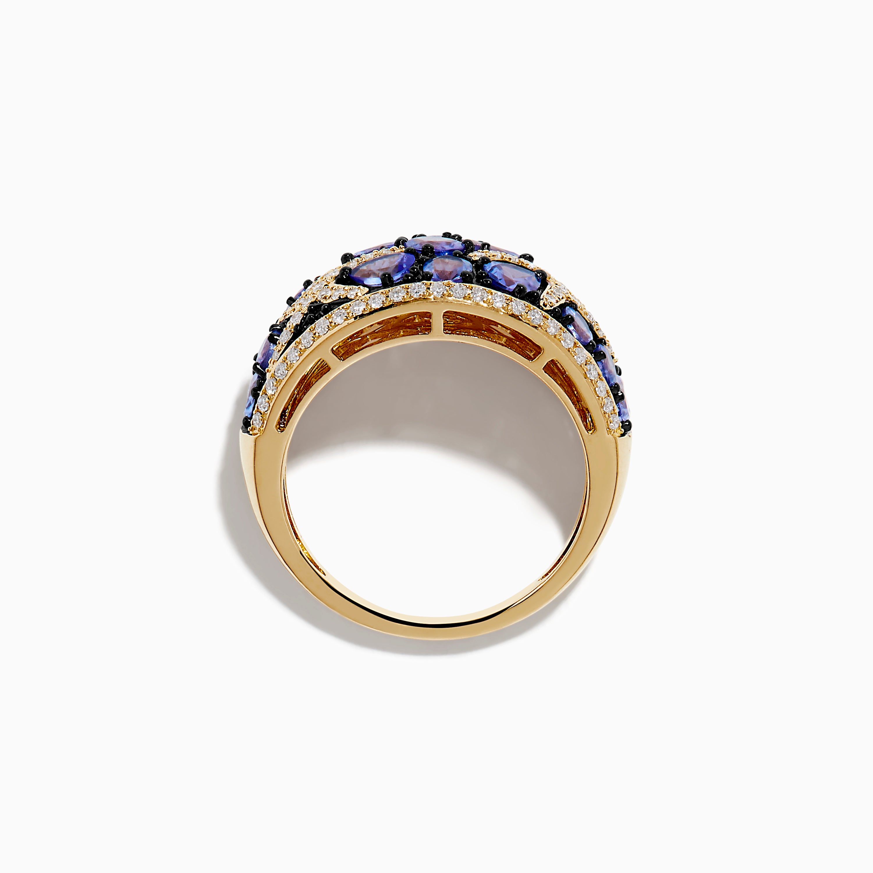 Nahla 14K Yellow Gold Tanzanite and Diamond Starfish Ring