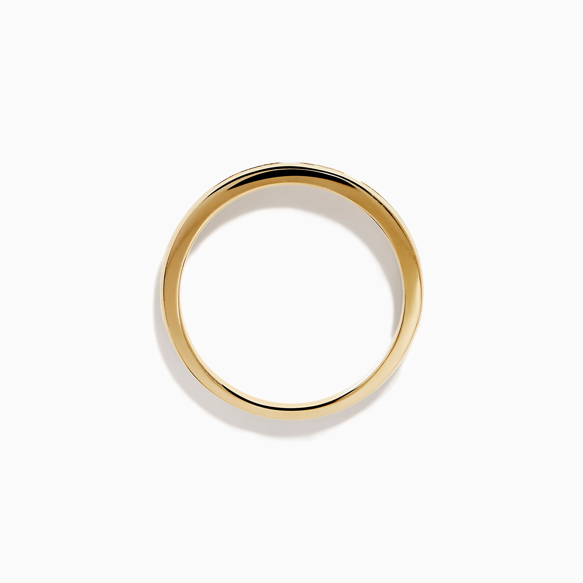 The Bella Bleu 14K Yellow Gold White and Blue Diamond Ring features alternating round blue and white diamonds in a single row, displayed on a plain white background.
