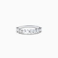 The 14K White Gold Mix Shape Diamond Ring features a row of mixed shape clear diamonds set along the band, shown on a plain white background.