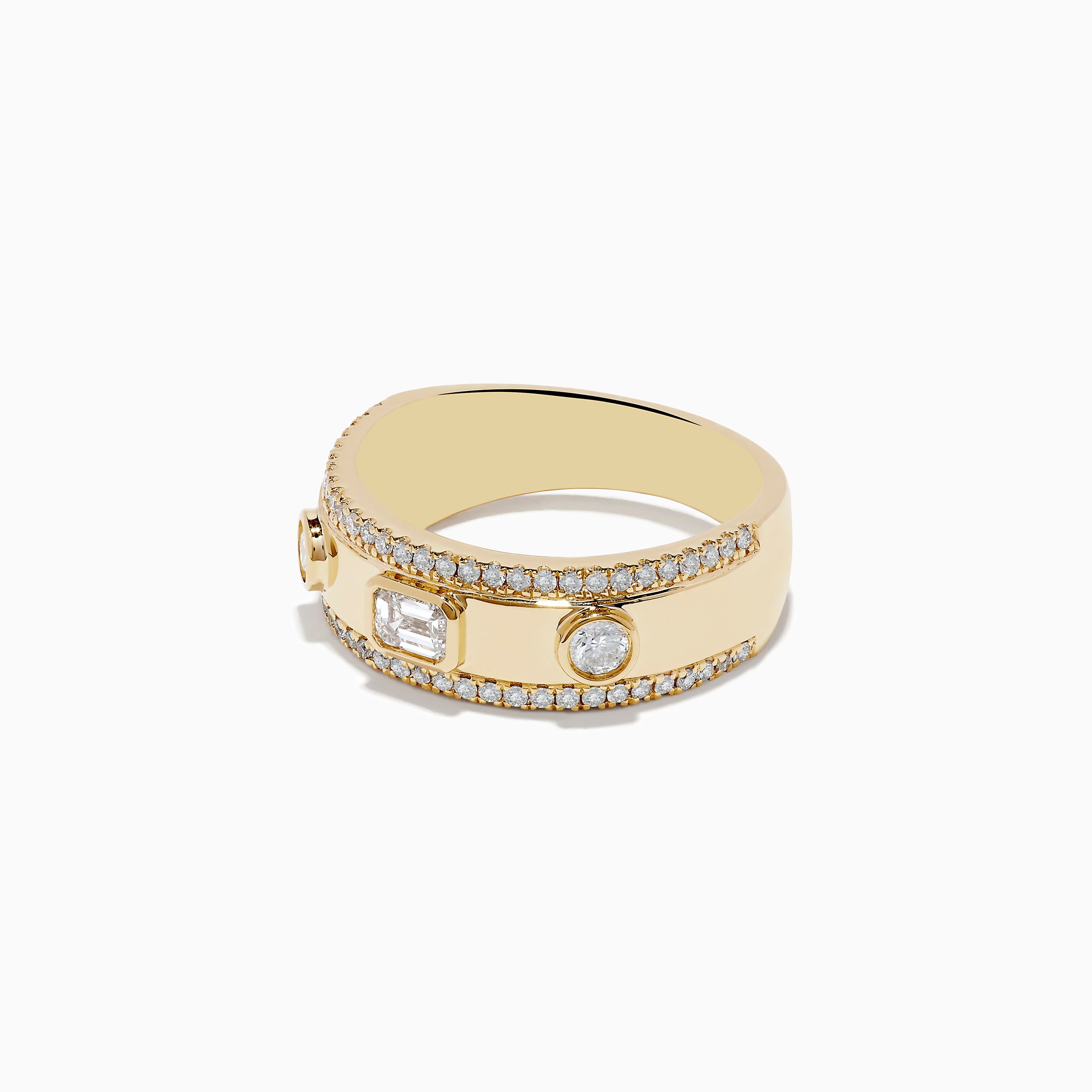 アクセサリー GDC Diamond Memory Ring (Zirconia / Gold D'Oro 14K Yellow Gold Bezel Set Diamond Band 0.67 TCW