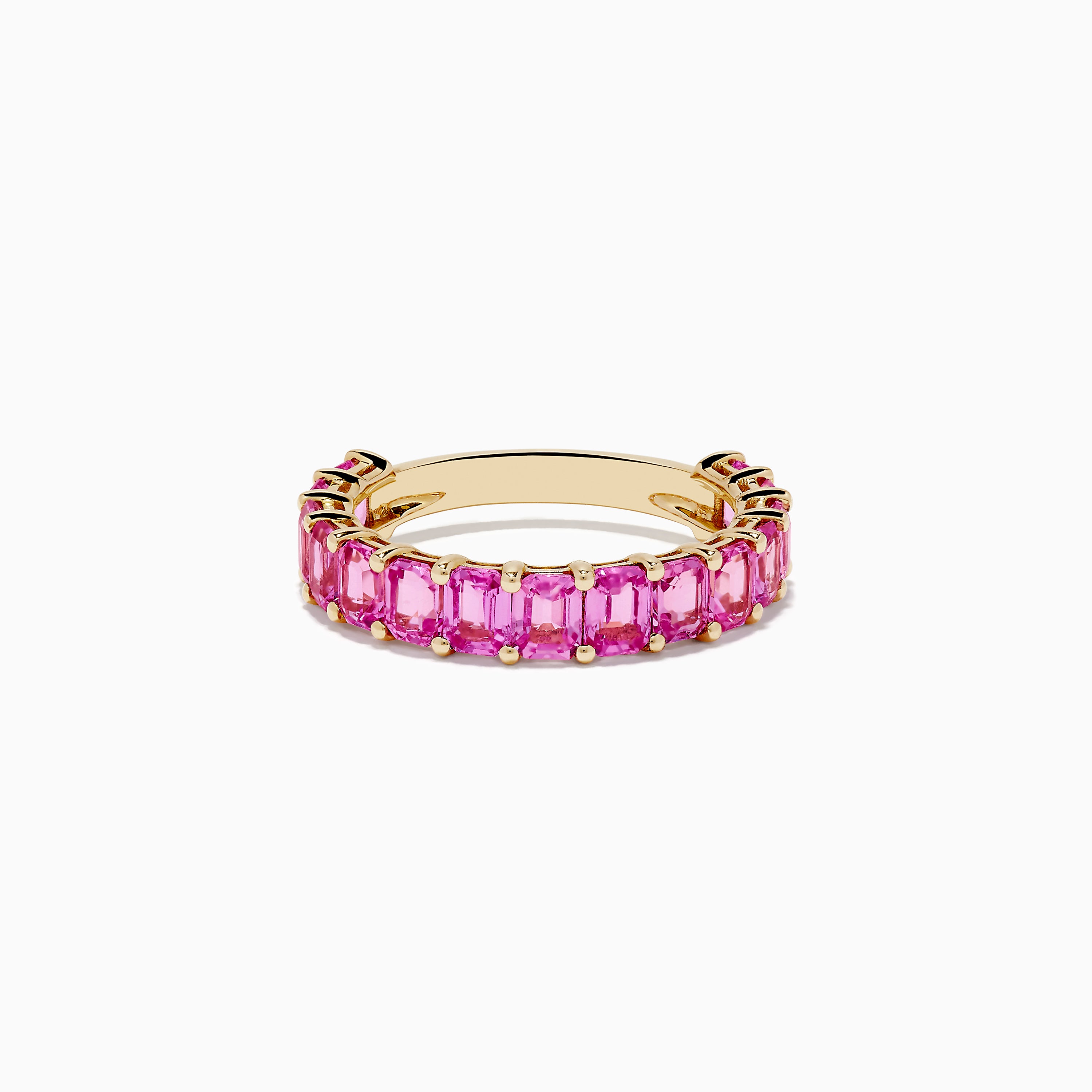 Effy 14k Yellow Gold Pink Sapphire Band Ring