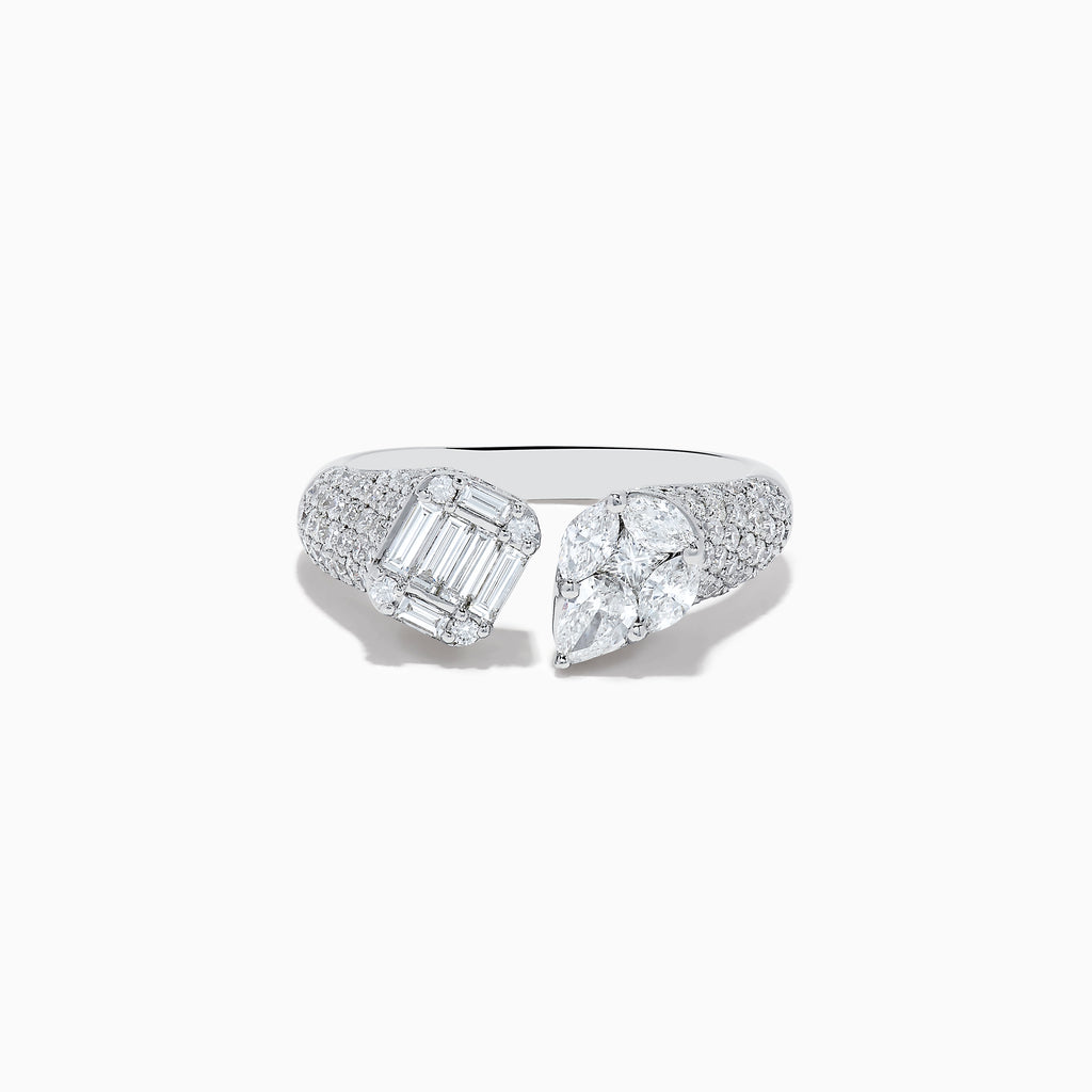 Effy Pave Classica 14k White Gold Diamond Ring