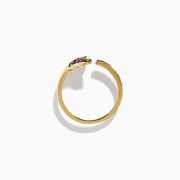 Watercolors 14K Yellow Gold Multi Sapphire Open Whale Tail Ring