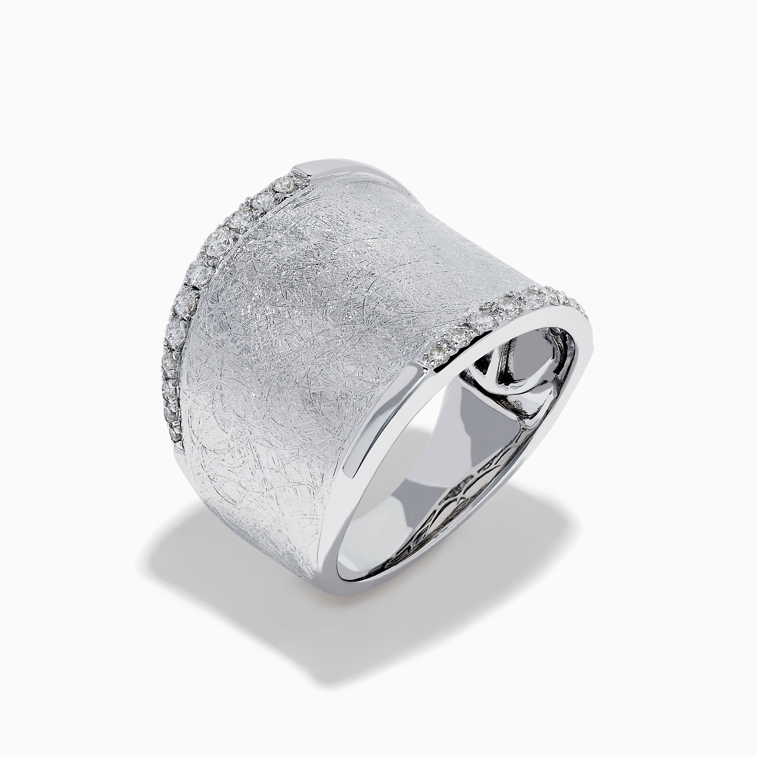 925 Sterling Silver Diamond Accented Wide Ring – effyjewelry.com