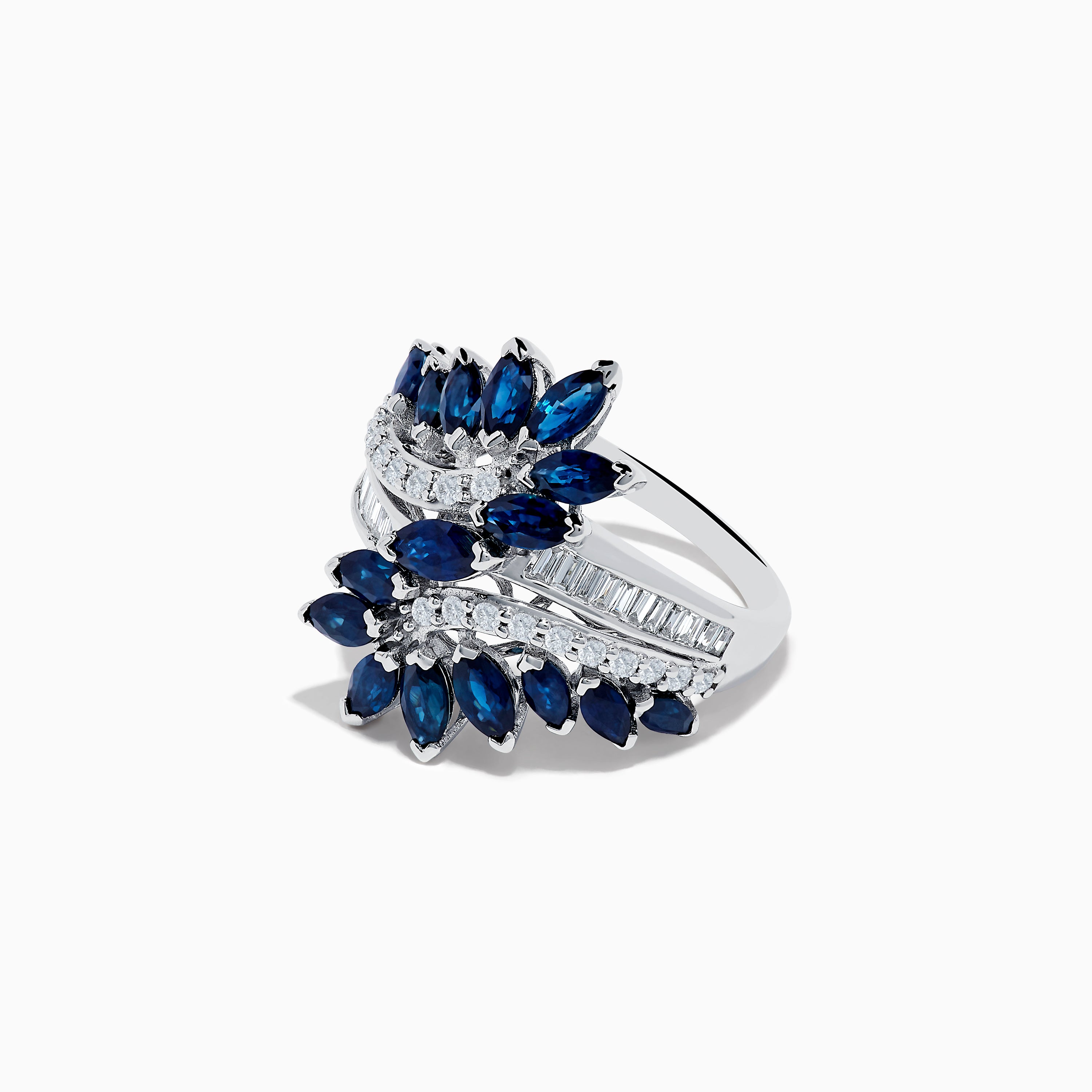 Royal Bleu 14K White Gold Sapphire and Diamond Ring – effyjewelry.com