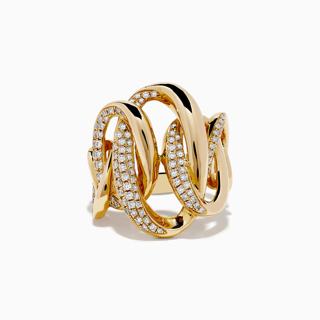 Effy D'Oro 14k Yellow Gold Diamond Ring