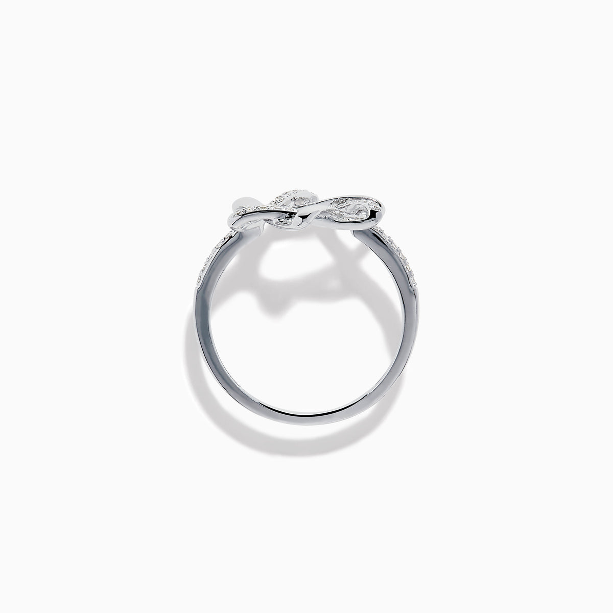14K White Gold Diamond Pavé Star of David Ring
