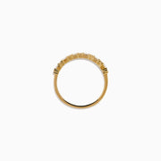 14K Yellow Gold Diamond Baguette Stacking Band