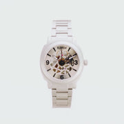 41MM Swiss Made Stainless Steel Automatic Skeleton Watch