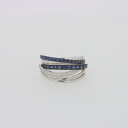 Royale Bleu 14K White Gold Blue Sapphire & Diamond Ring, 0.91 TCW