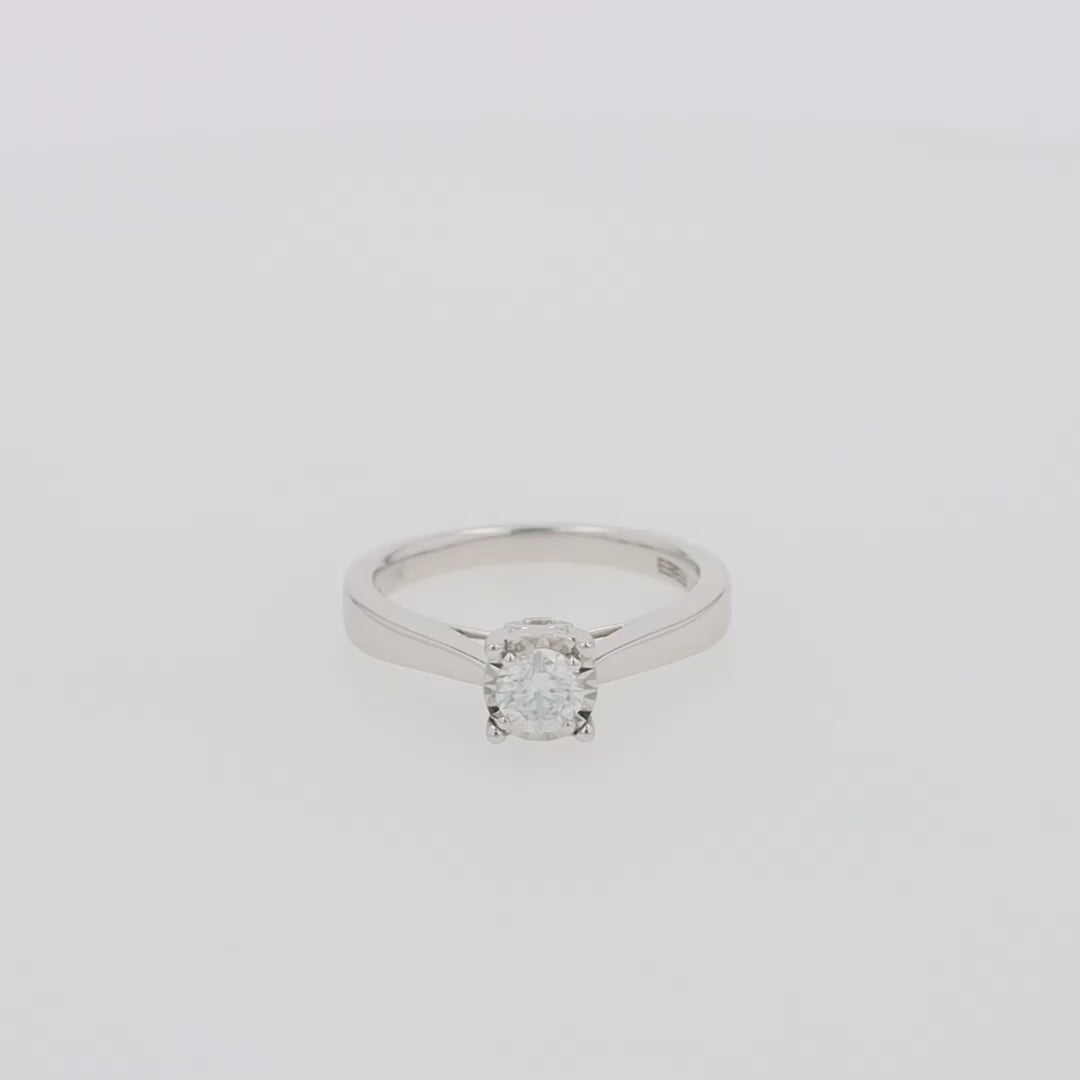 Translation missing: en.Bridal 14K White Gold Diamond Ring, 0.53 TCW