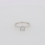 Bridal 14K White Gold Diamond Ring, 0.53 TCW