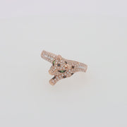 Signature 14K Rose Gold Diamond and Tsavorite Ring, 0.72 TCW