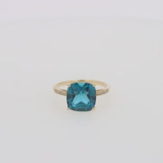 Ocean Bleu 14K Yellow Gold London Blue Topaz & Diamond Ring, 4.54 TCW