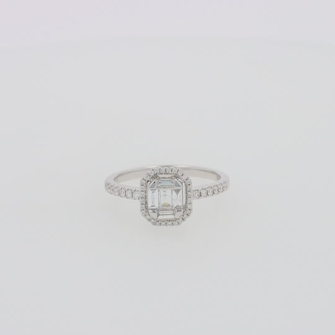 Translation missing: en.Classique 14K White Gold Diamond Ring, 0.50 TCW