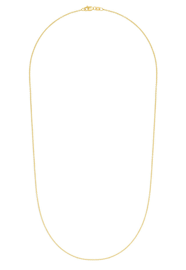 Effy 14K Yellow Gold 1.2mm 18" Cable Chain