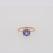 Nahla Siri 14K Rose Gold Tanzanite and Diamond Ring, 0.81 TCW
