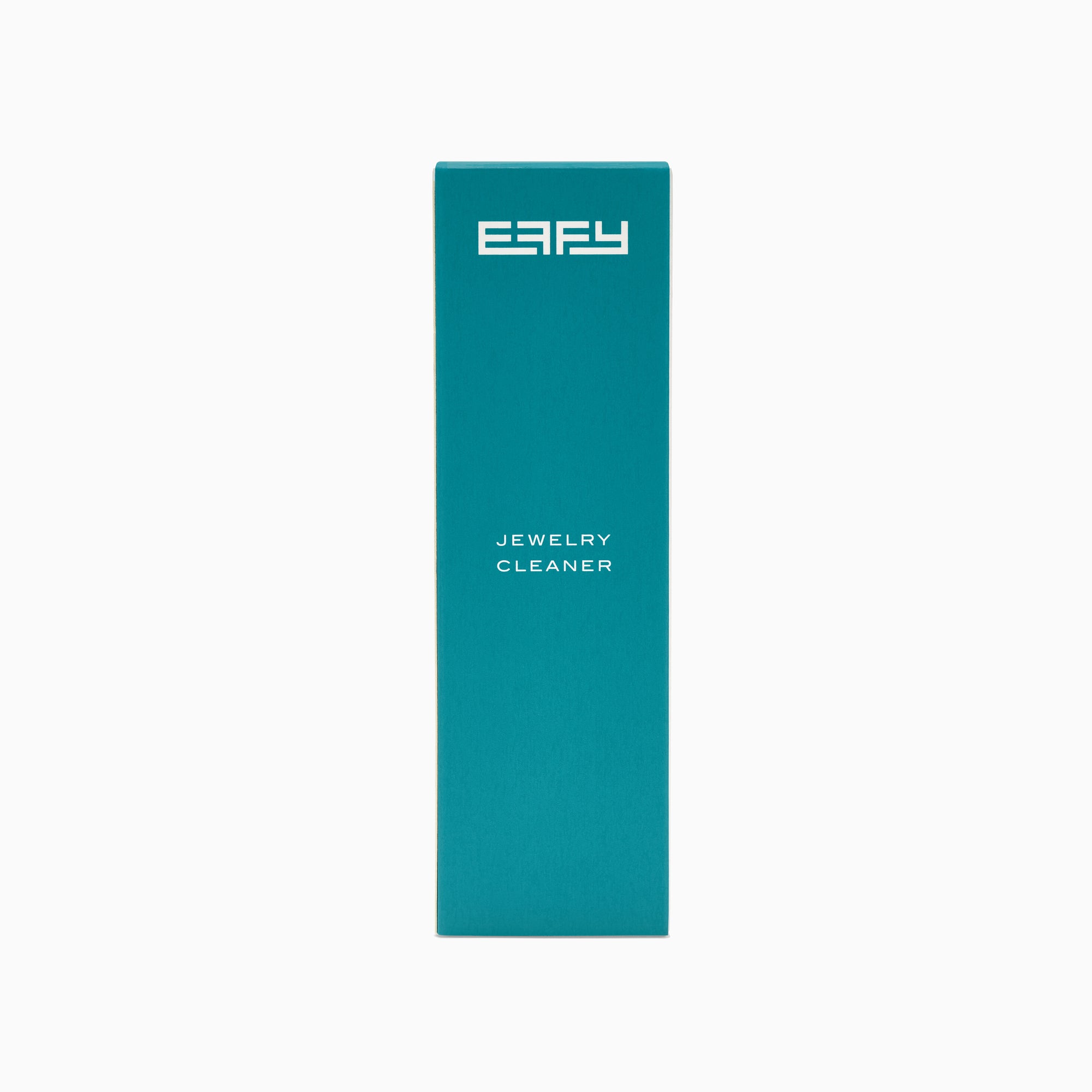 A white bottle labeled Jewelry Cleaner with a clear cap and pump sits next to a white cleaning brush on a plain white background—ideal for keeping your gemstone jewelry and diamonds sparkling.