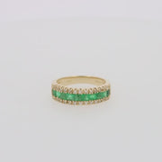 Brasilica 14K Yellow Gold Emerald and Diamond Ring, 1.27 TCW