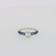 Royale Bleu 14K White Gold Sapphire and Diamond Ring