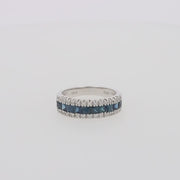 Royale Bleu 14K White Gold Blue Sapphire and Diamond Ring, 1.46 TCW