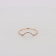 Pave Classica 14K Rose Gold Curved Diamond Stacking Band