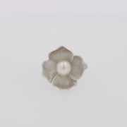 925 Sterling Silver Cultured Fresh Water Pearl Flower Ring