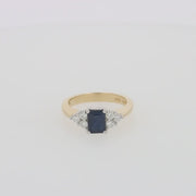 Royale Bleu 14K Yellow & White Gold Blue Sapphire and Diamond Ring, 1.46 TCW