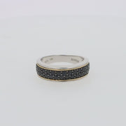 Men's Sterling Silver & 18K Yellow Gold Blue Sapphire Ring, 1.45 TCW