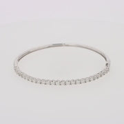 Pave Classica 14K White Gold Diamond Bangle 0.98 TCW