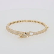 Safari 14K Yellow Gold Diamond Dragon Bangle, 1.83 TCW