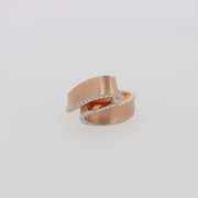 Pave Rose 14K Rose Gold Diamond Ribbon Ring, 0.26 TCW