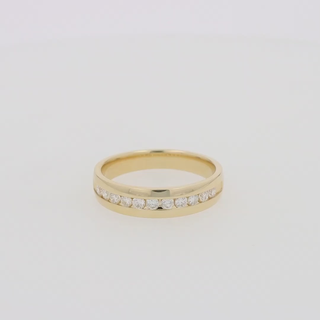 Translation missing: en.Men's 14K Yellow Gold Diamond Ring, 0.49 TCW