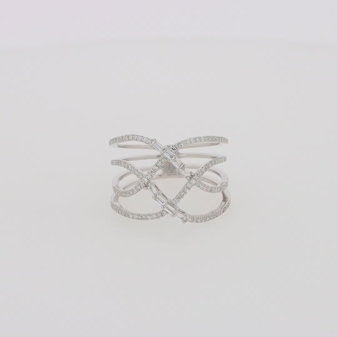 Translation missing: en.Pave Classica 14K White Gold Diamond Fashion Ring, 0.42 TCW