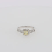 Canare 18K Two-Tone Gold Yellow and White Diamond Ring, 0.72 TCW