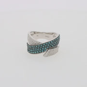 Bella Bleu 14K White Gold Blue and White Diamond Ring, 1.36 TCW