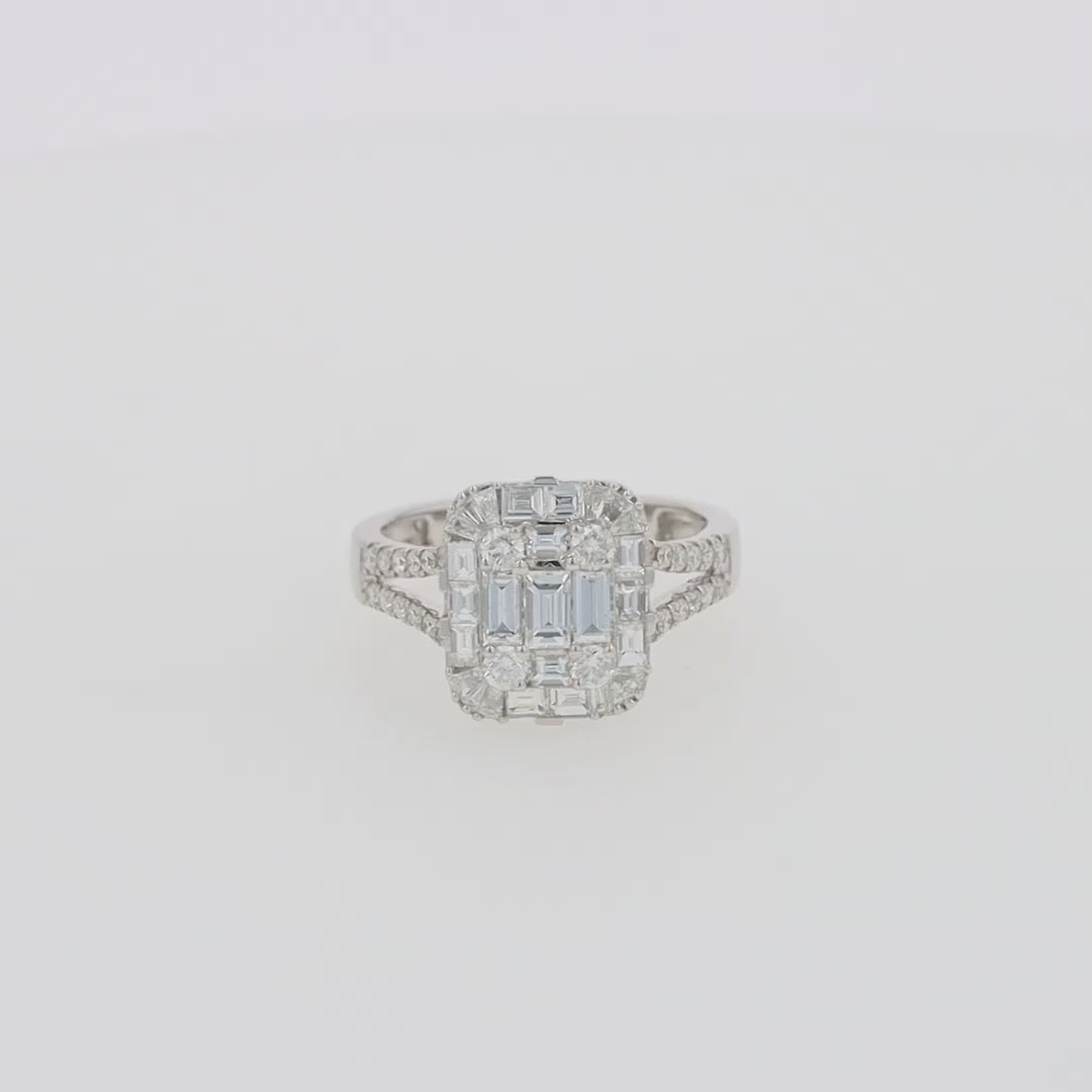 Classique 14K White Gold Diamond Ring