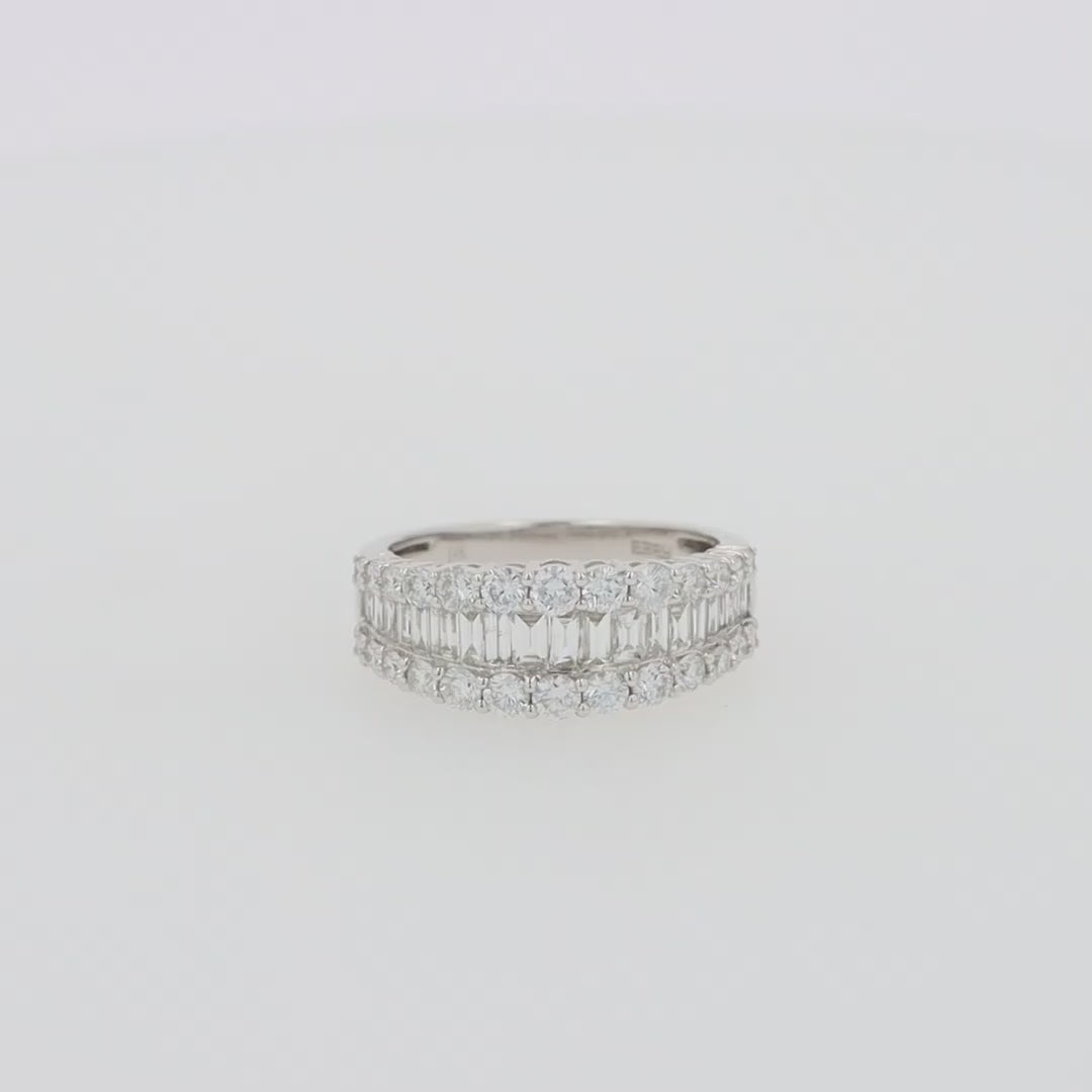 Translation missing: en.Classique 14K White Gold Diamond Band Ring, 1.55 TCW