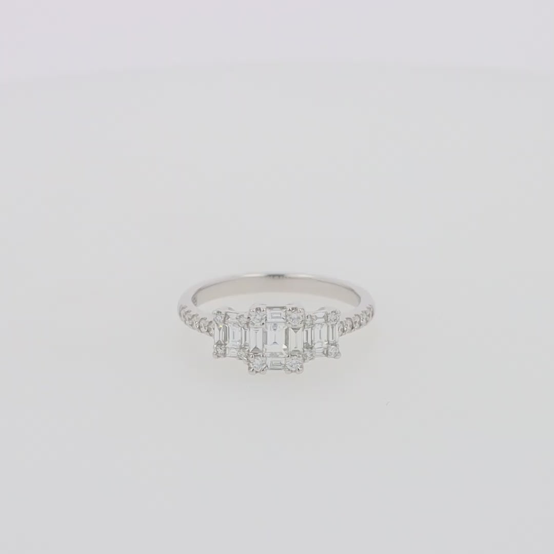 Translation missing: en.Classique 14K White Gold Diamond Ring 0.72 TCW