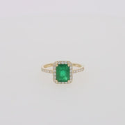 Brasilica 14K Yellow Gold Emerald and Diamond Ring, 1.69 TCW