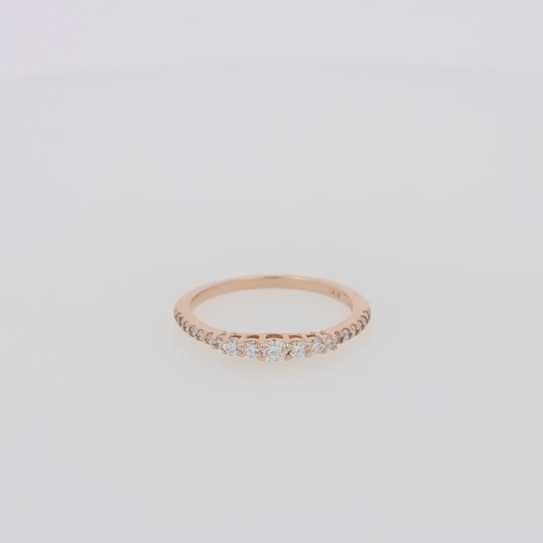 Translation missing: en.Pave Classica 14K Rose Gold Diamond Band Ring, 0.31 TCW