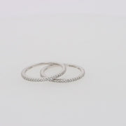 Pave Classica 14K White Gold Diamond Band Set, 0.36 TCW