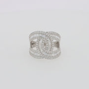 14K White Gold Diamond Ring, 1.42 TCW