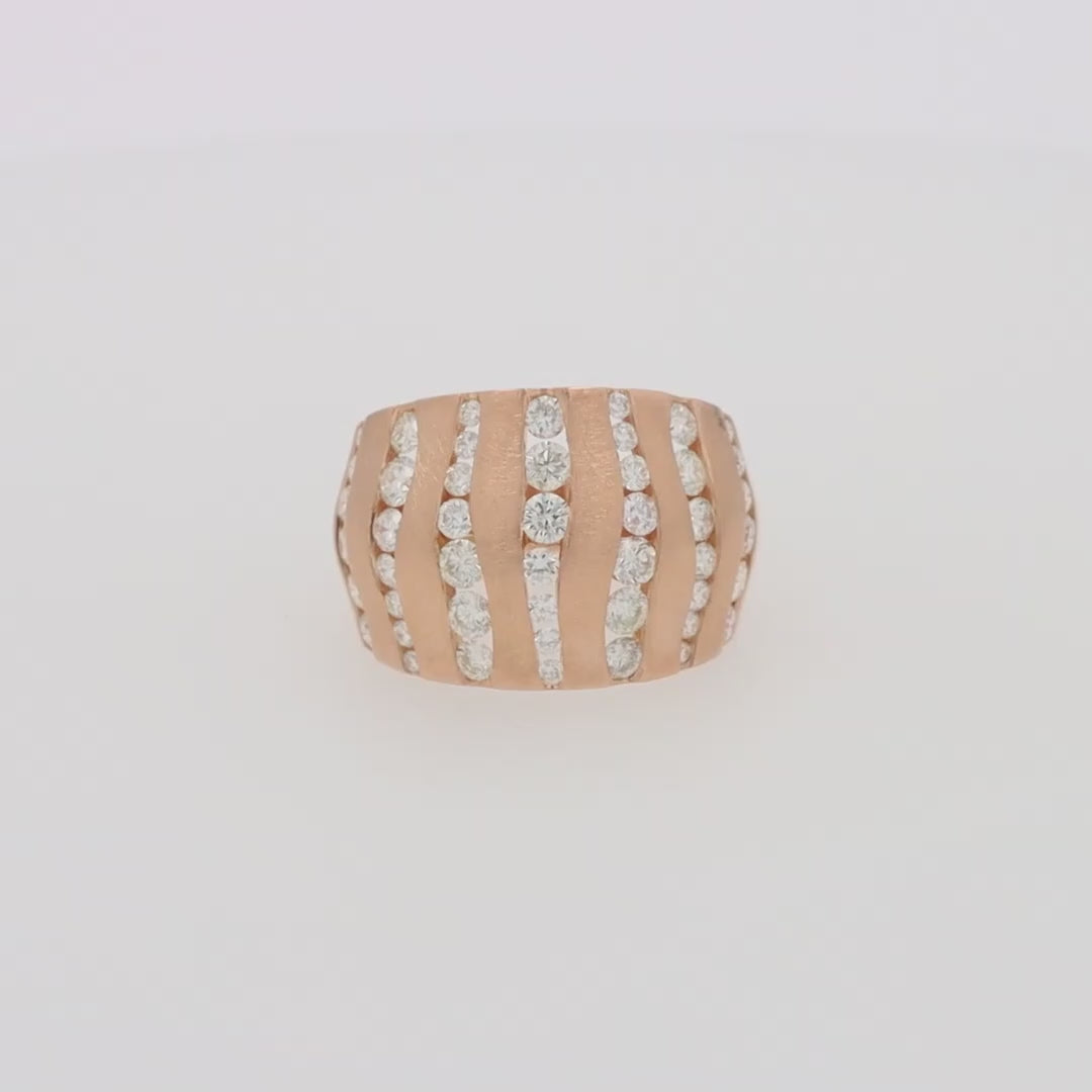 Translation missing: en.Pave Rose 14K Rose Gold Diamond Ring, 1.68 TCW