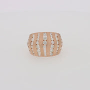 Pave Rose 14K Rose Gold Diamond Ring, 1.68 TCW