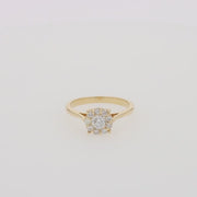 Bouquet 14K Yellow Gold Diamond Cluster Ring, 0.51 TCW